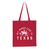 All Roads Lead to TX Tote Bag - Red