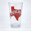 Texas Bucket List Pint Glasses, 16oz