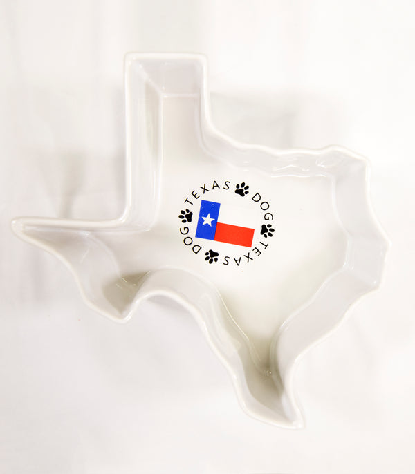 Texas Shaped Dog Bowl