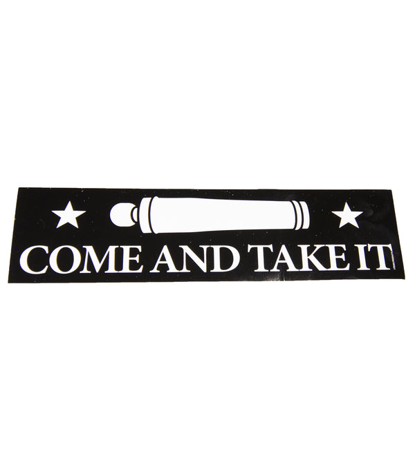 Come and Take It Bumper Sticker - Black