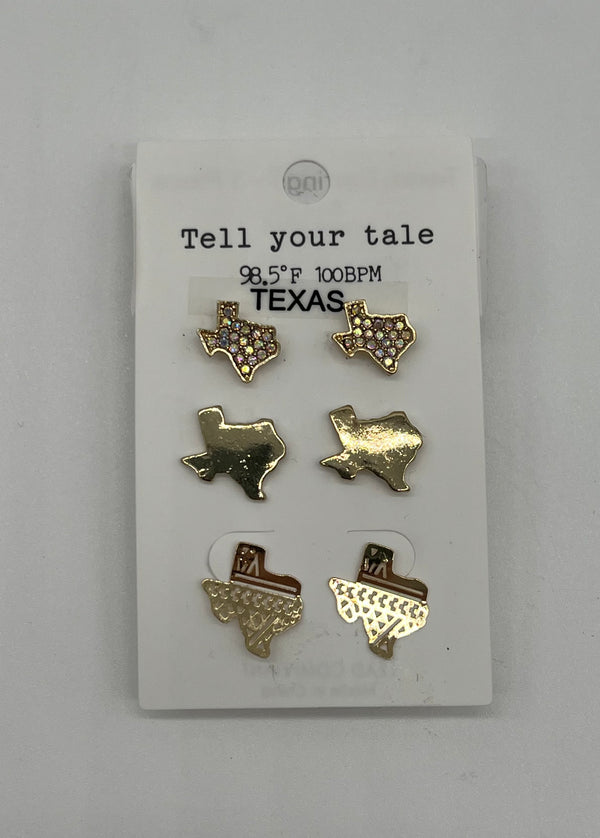 Texas Earrings - 3 Piece