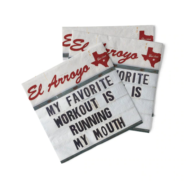 El Arroyo Cocktail Napkins (Pack of 20), Running My Mouth