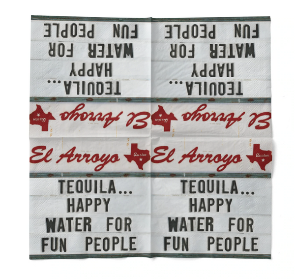 El Arroyo Cocktail Napkins (Pack of 20), Happy Water
