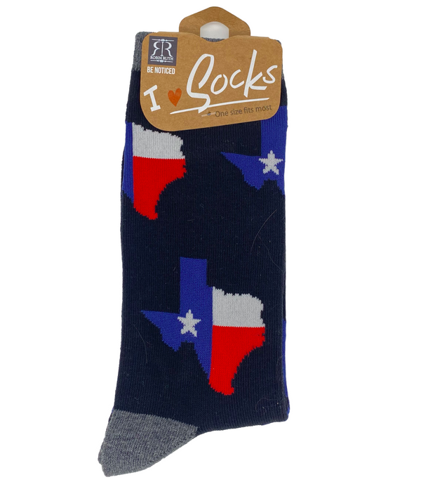 Texas Shape Flag Socks