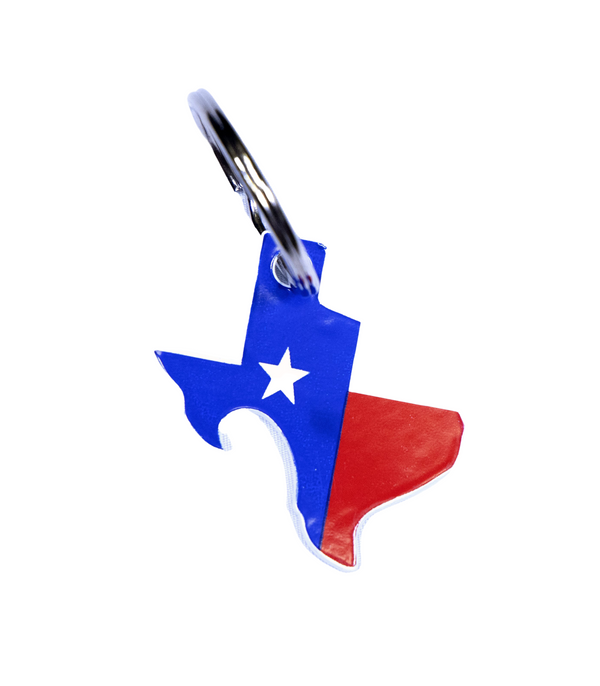 Texas Flag Pop A Top Keychain