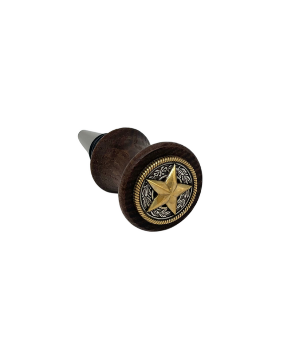 Oak Lone Star Wine Stopper