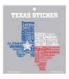 Texas Cities Sticker