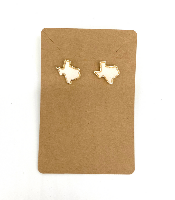 Texas State Stud Gold Stud, White