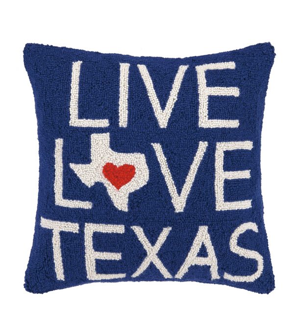 Live Love Texas Hook Pillow