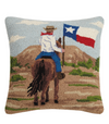 Cowboy with Flag Hook Pillow