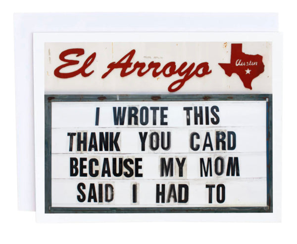 El Arroyo - Thank You Card