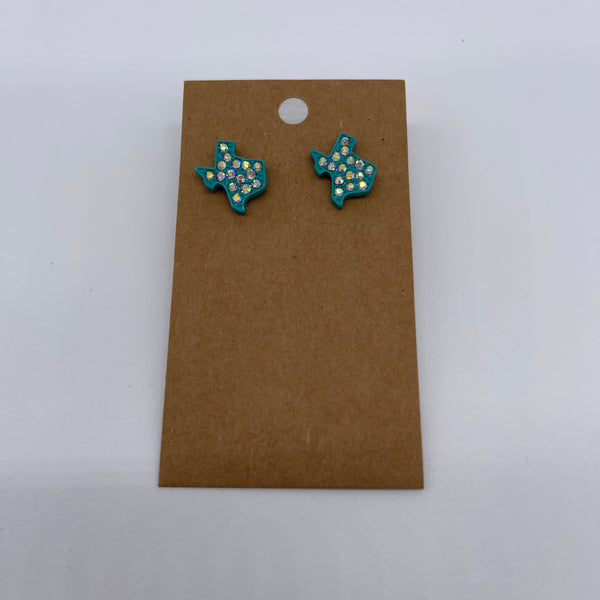 Texas State Pave Stud - Turquoise